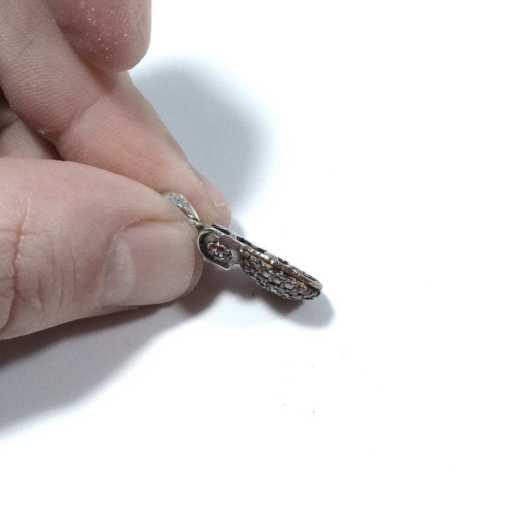 CIONDOLO PIETRA | in argento 925 con Tormalina rosa – immagine6