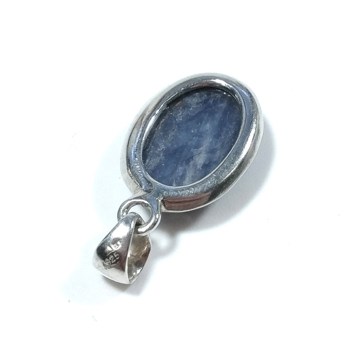 Pendant with stone in 925 silver Handcrafted Kyanite pendant