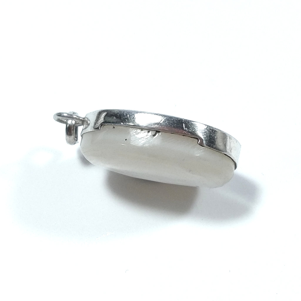 Silver pendant made of 925 silver Mother of pearl stone pendant | ETHNIC JEWELRY
