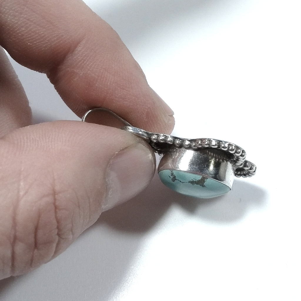 Pendant with stone in 925 silver ETHNIC Turquoise pendant