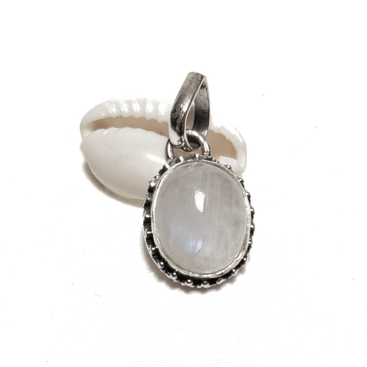 CIONDOLO pietra di luna - argento 925 ovale