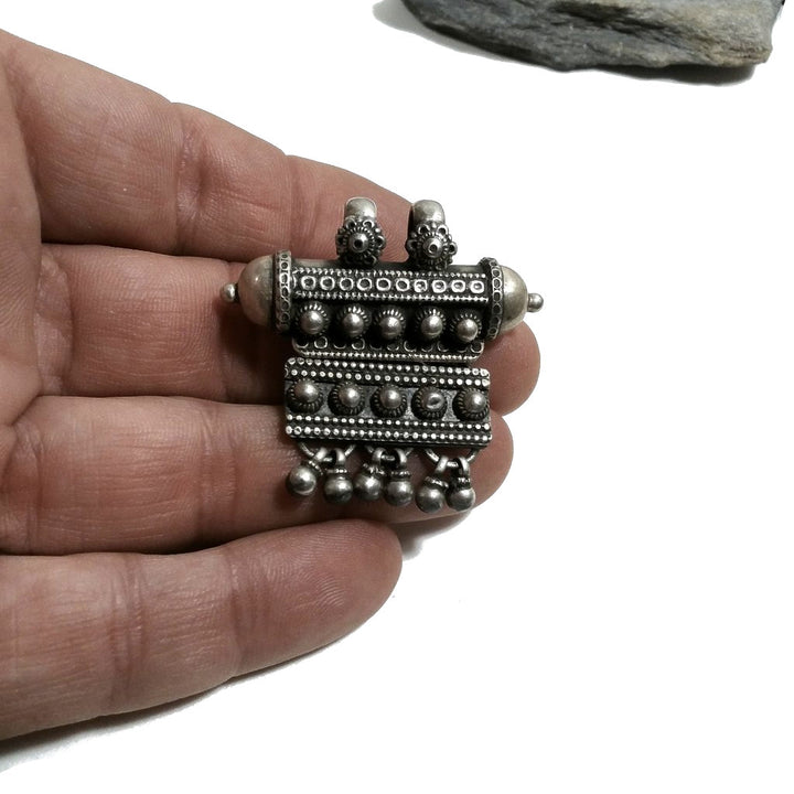 Ciondolo ETNICO in argento antico con PORTA PREGHIERE | GIOIELLI ETNICI