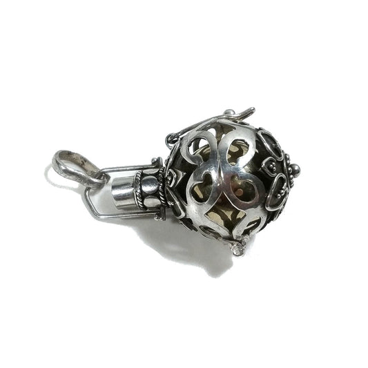CHIAMA ANGELI | in argento 925 Ciondolo artigianale Cristallo di rocca | GIOIELLI ETNICI