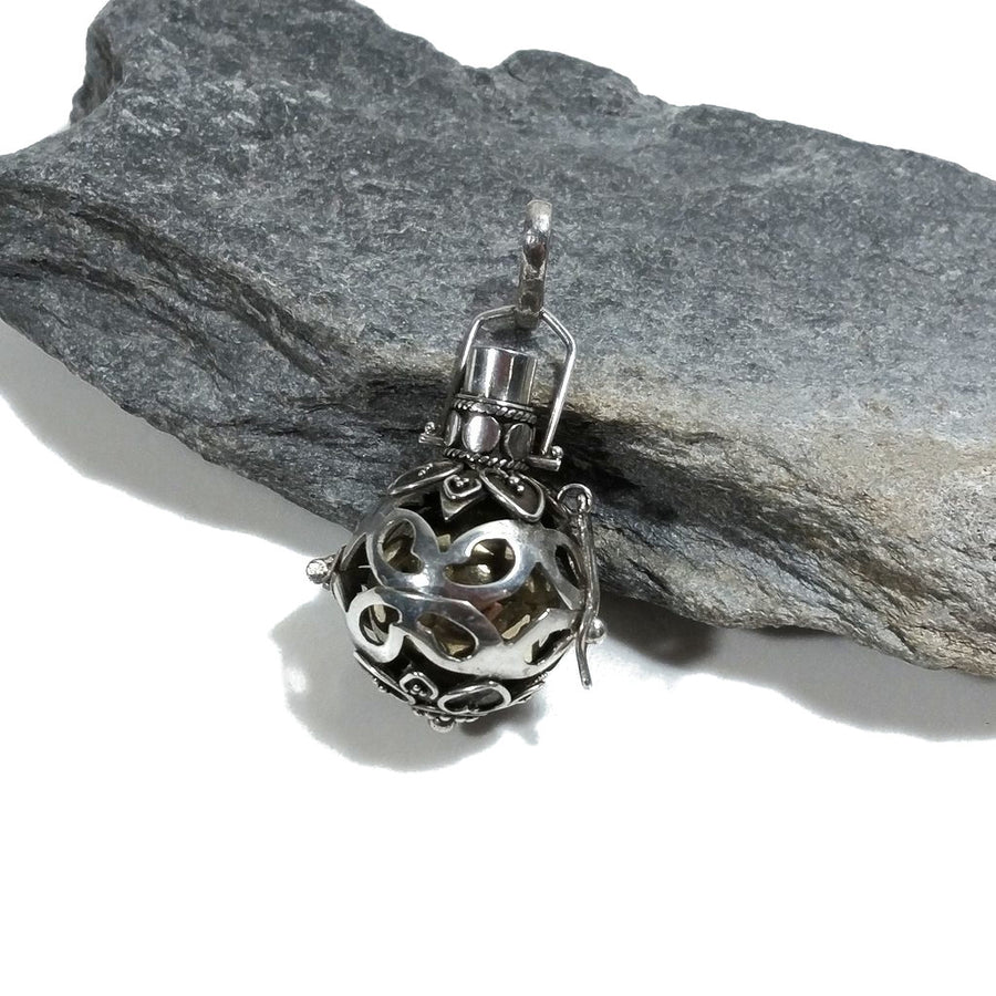 CHIAMA ANGELI | in argento 925 Ciondolo artigianale Cristallo di rocca | GIOIELLI ETNICI