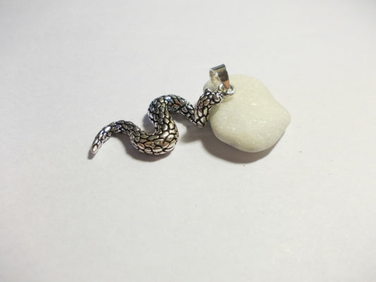 Ciondolo SERPENTE in argento - ilmondodiwit - Ciondolo