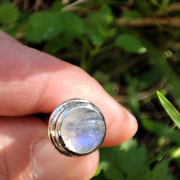 Ciondolo SHILPA con PIETRA DI LUNA in argento 925 Ciondolo artigianale