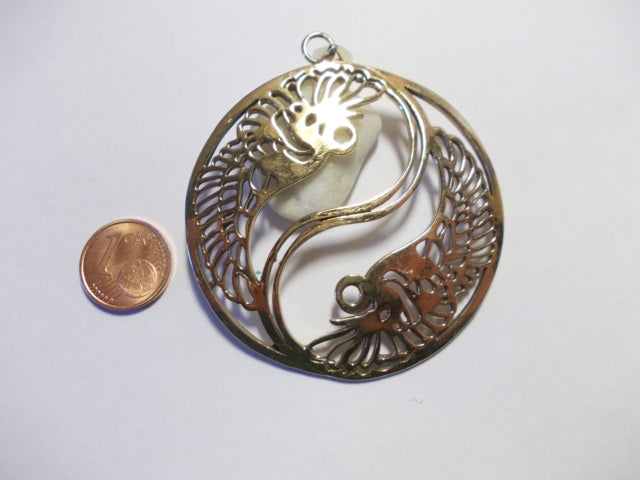 Ciondolo YIN YANG in ottone/argentato - ilmondodiwit - Ciondolo