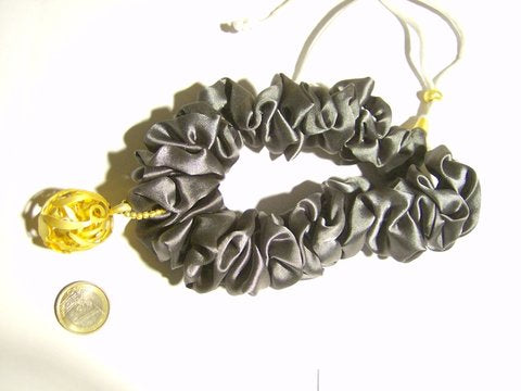 freeitalianjewels - COLLANA FIORI argento dorato e seta - ilmondodiwit - Collana