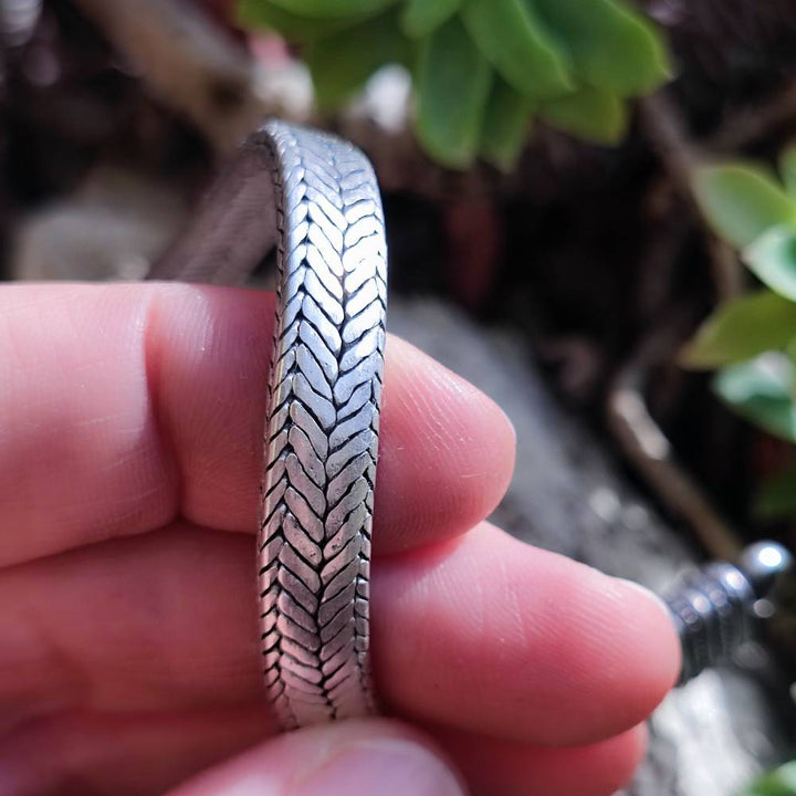 925 silver FLAT SNAKE necklace - KHARSIA