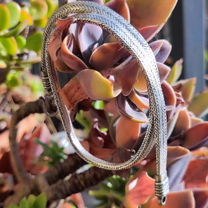 925 silver FLAT SNAKE necklace - KHARSIA