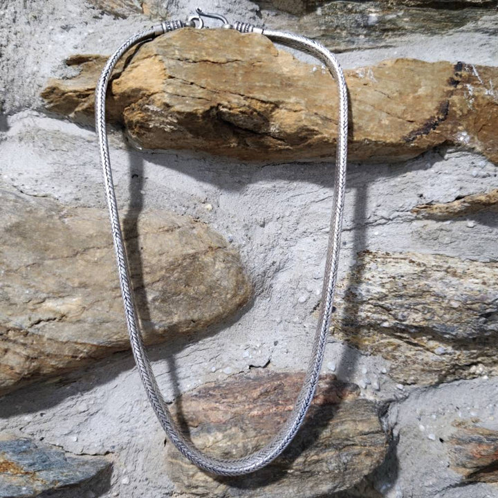 925 silver FLAT SNAKE necklace - KHARSIA