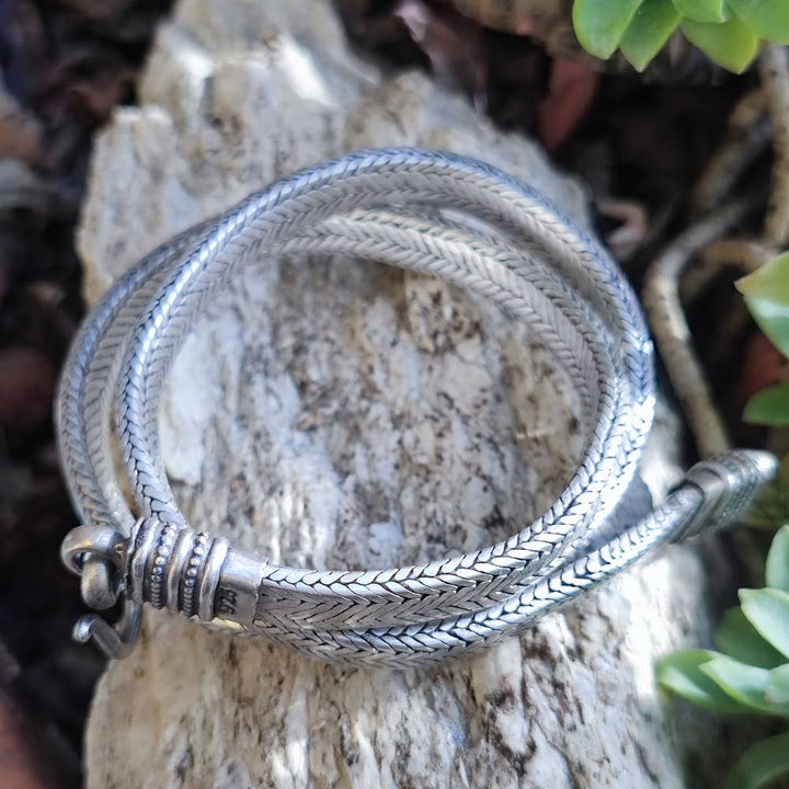 925 silver FLAT SNAKE necklace - KHARSIA