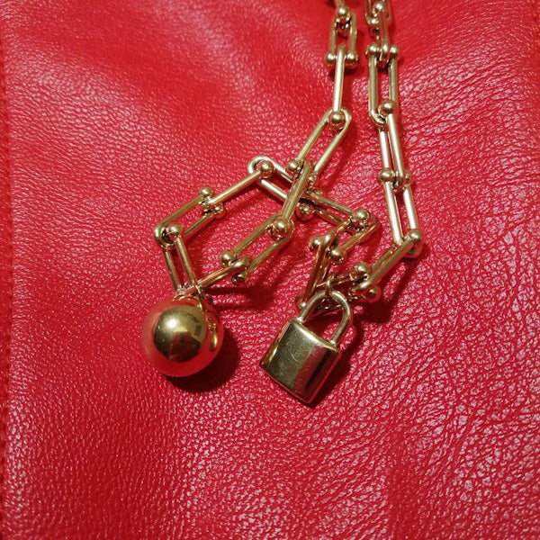 COLLANA catena rettangolare CALLUM acciaio 316 L Chirurgico