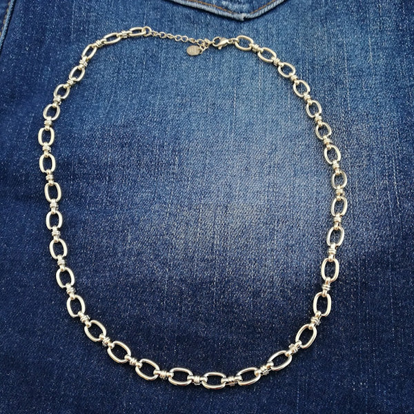 COLLANA JAMES in acciaio 316 L Chirurgico | collane in acciaio | Collana con catena rettangolare