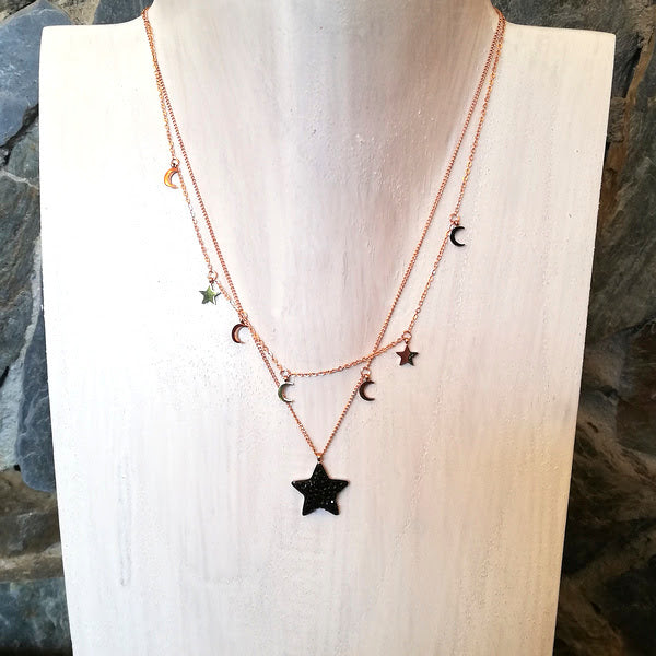 COLLANA KYLE collana con stella in acciaio 316 L Chirurgico