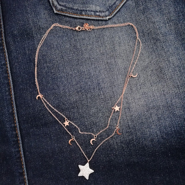 COLLANA KYLE collana con stella in acciaio 316 L Chirurgico