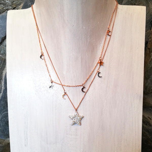 COLLANA KYLE collana con stella in acciaio 316 L Chirurgico