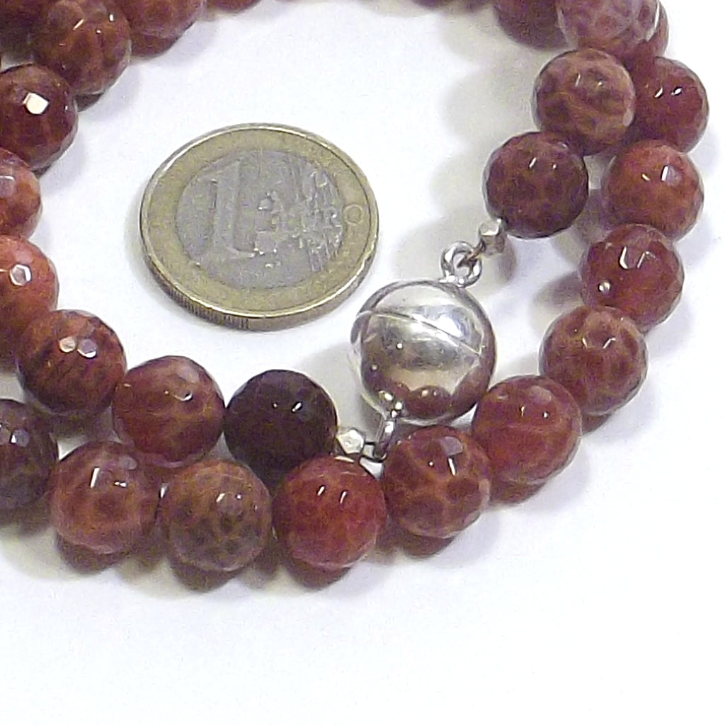 GIOIELLI | COLLANA con pietra - Agata di fuoco sfaccettato e argento