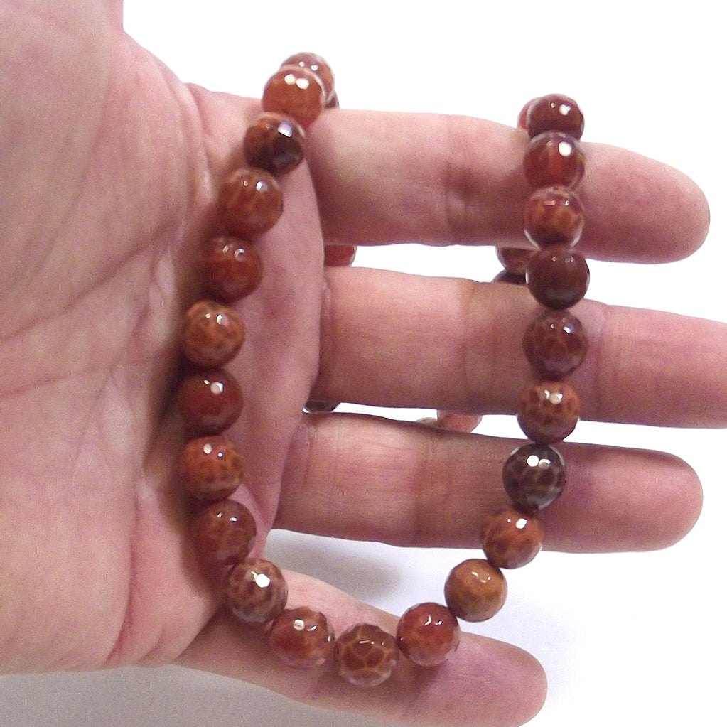 GIOIELLI | COLLANA con pietra - Agata di fuoco sfaccettato e argento