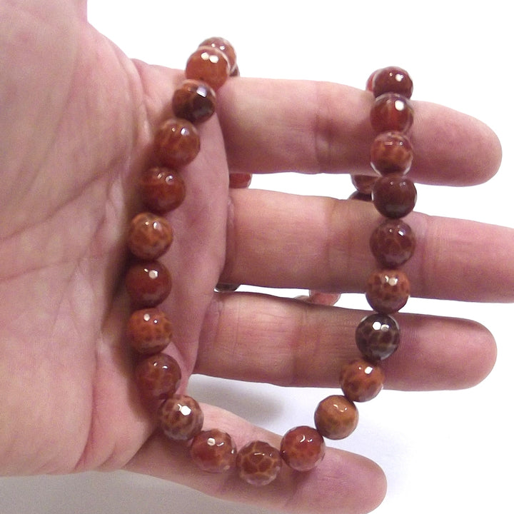 GIOIELLI | COLLANA con pietra - Agata di fuoco sfaccettato e argento