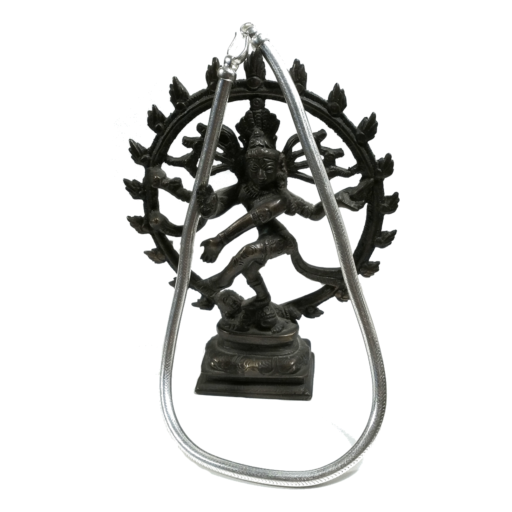 COLLANA argento 925 massiccio morbida 43 cm - SNAKE | Coda di topo