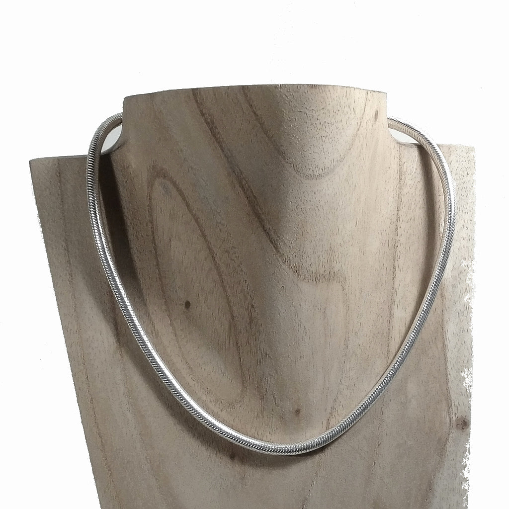 COLLANA argento 925 massiccio morbida 45 cm - SNAKE | Coda di topo