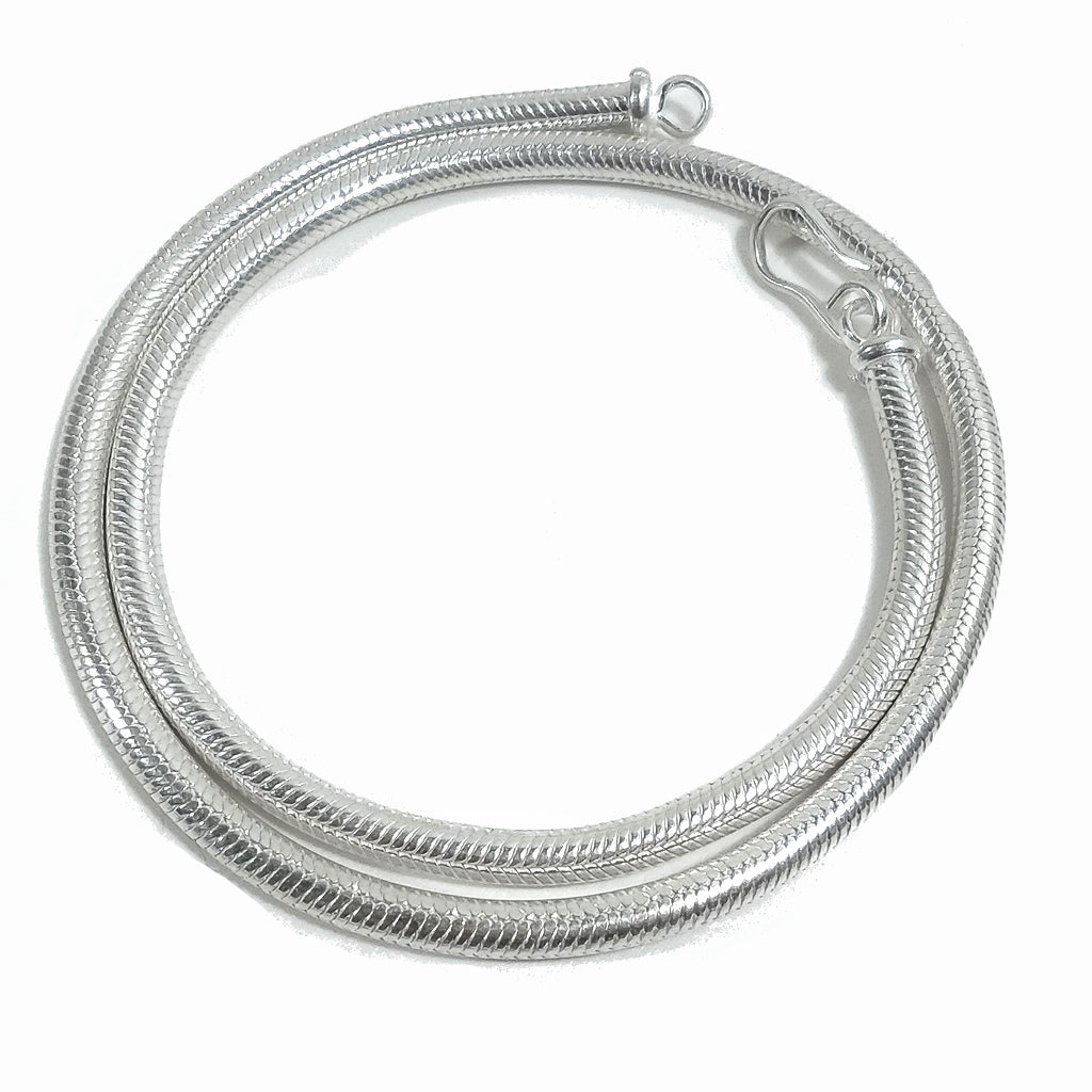 COLLANA argento 925 massiccio morbida 45 cm - SNAKE | Coda di topo