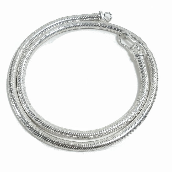 COLLANA argento 925 massiccio morbida 45 cm - SNAKE | Coda di topo