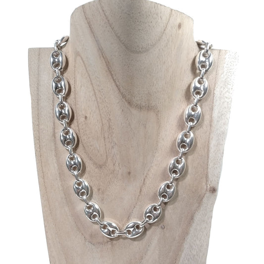 COLLANA in argento 925 maglia marina - ANNA