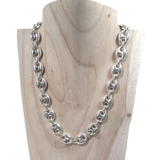 COLLANA in argento 925 maglia marina - ANNA