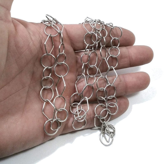 COLLANA in argento 925 maglia geometrica | Catena ROMBO | GIOIELLI IN ARGENTO