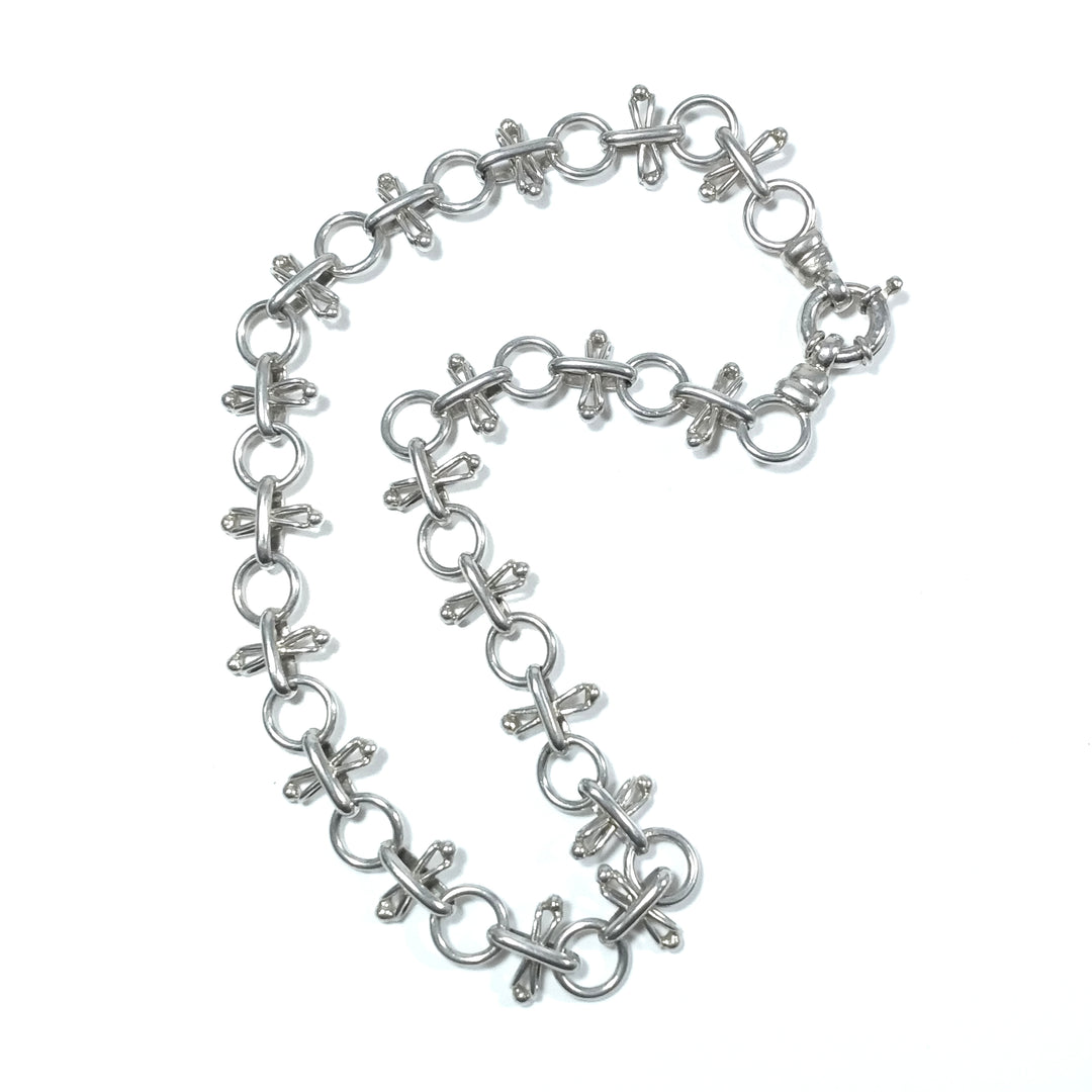 HALSKETTE aus 925er Silber ethnische ORNAMENTE | SILBERSCHMUCK