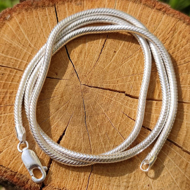 Collana snake uomo o donna in argento 925