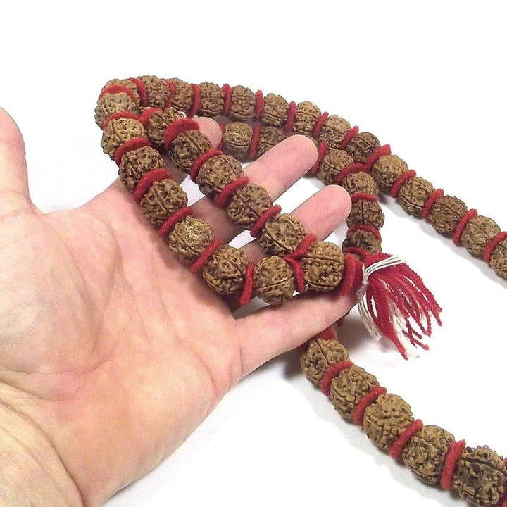 COLLANA ETNICA Japamala 54 Rudraksha 5 mukhi - Uomo Donna