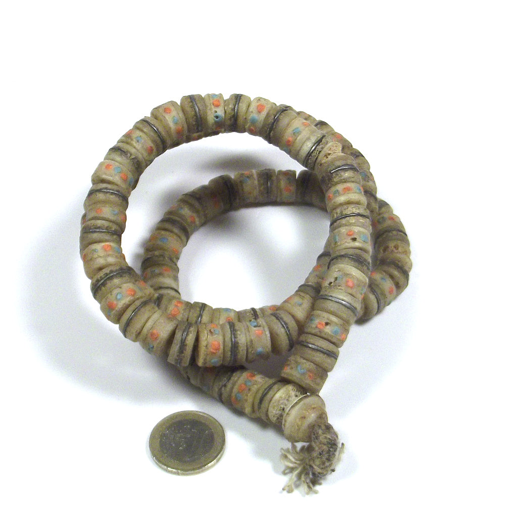 COLLANA ETNICA - rosario tibetano originale osso YAK - Uomo Donna