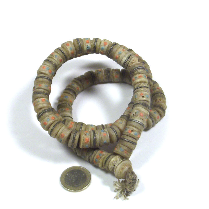 COLLANA ETNICA - rosario tibetano originale osso YAK - Uomo Donna