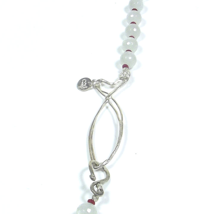 JEWELRY | NECKLACE with moonstone SARDINE clasp in 925 silver
