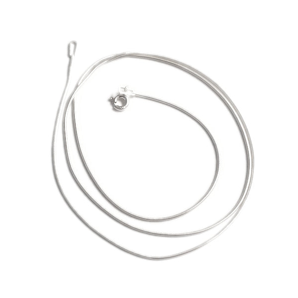 COLLANA argento 925 massiccio morbida fine - SNAKE - Coda di topo