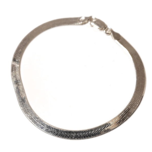 Snake argento - Bracciale piatto SNAKE sottile varie misure