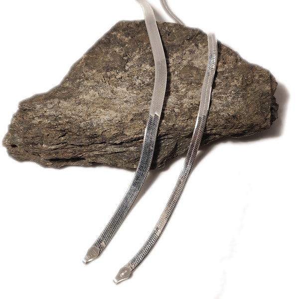 Snake argento - Bracciale piatto SNAKE sottile varie misure