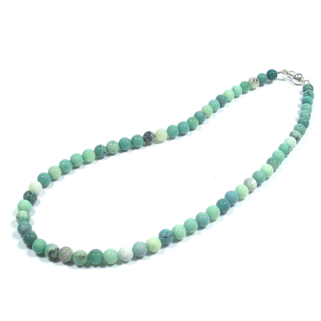 GIOIELLI | COLLANA con pietra - crisoprasio e argento 925 girocollo
