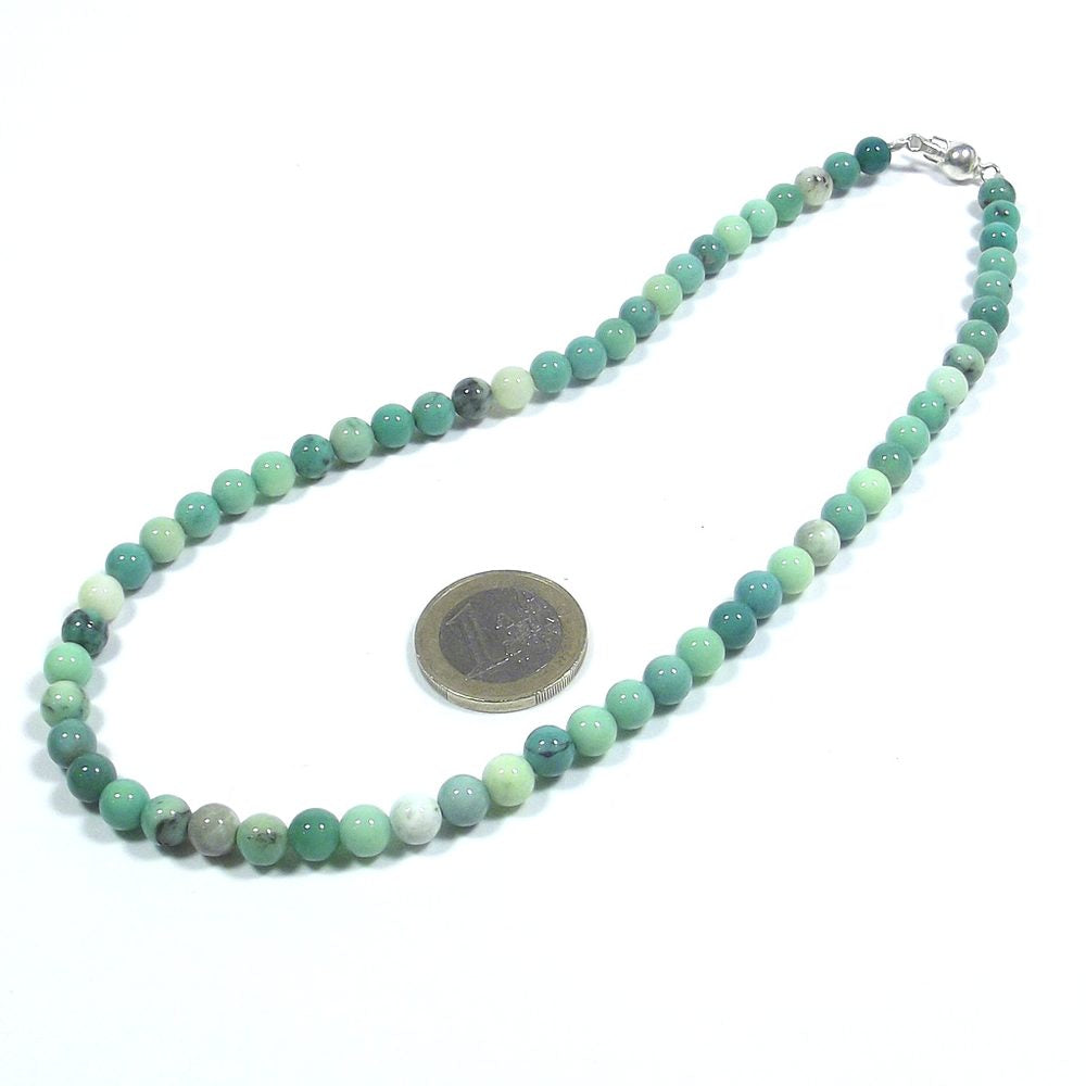 GIOIELLI | COLLANA con pietra - crisoprasio e argento 925 girocollo – immagine7