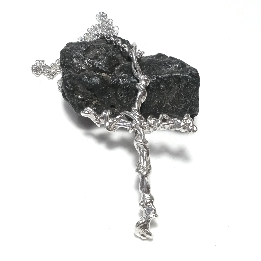 Collana in argento 925 Collana artigianale | Croce