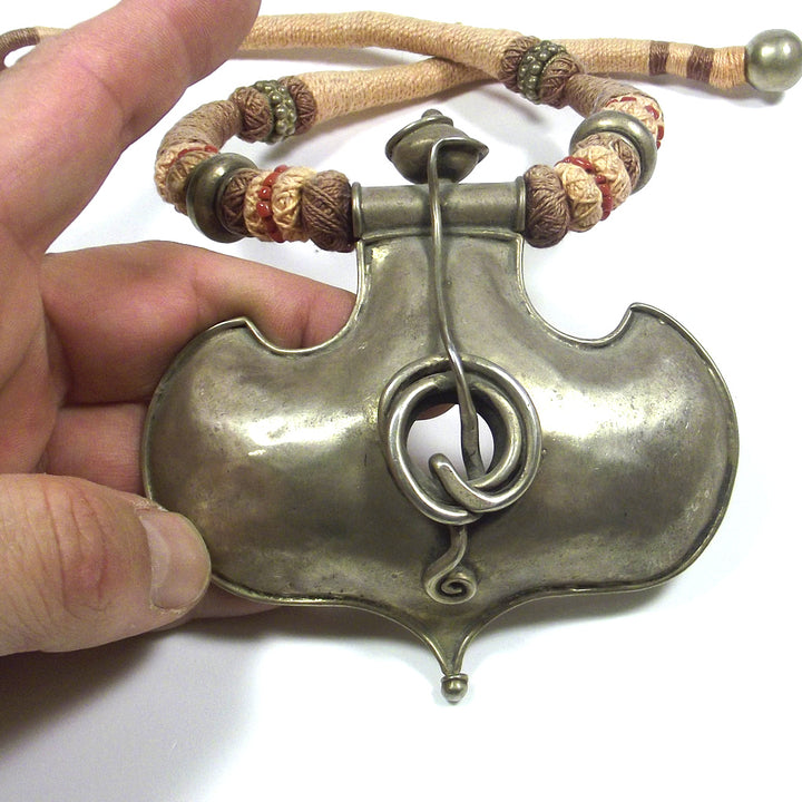 JEWELRY | ETHNIC NECKLACE - 925 silver with gold patina | ETHNIC
