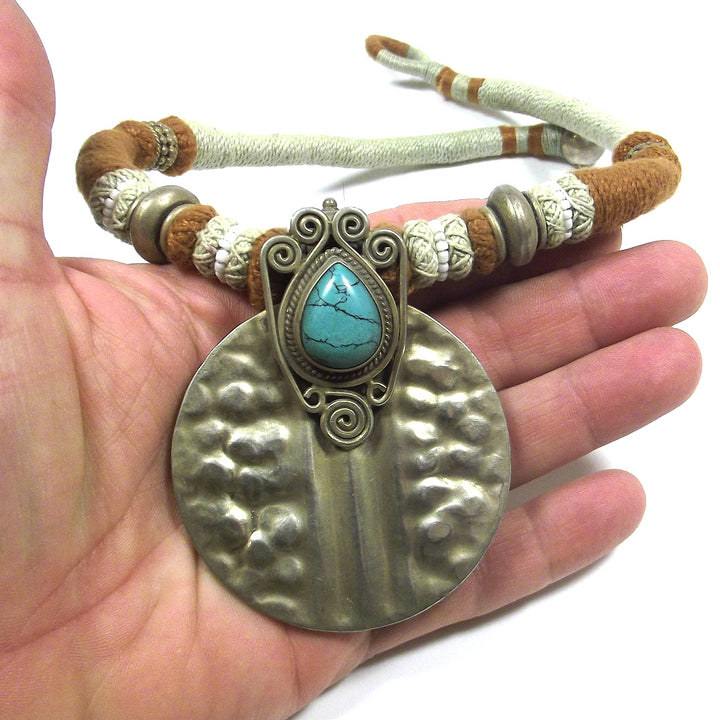 JEWELRY | ETHNIC NECKLACE - 925 silver with gold patina