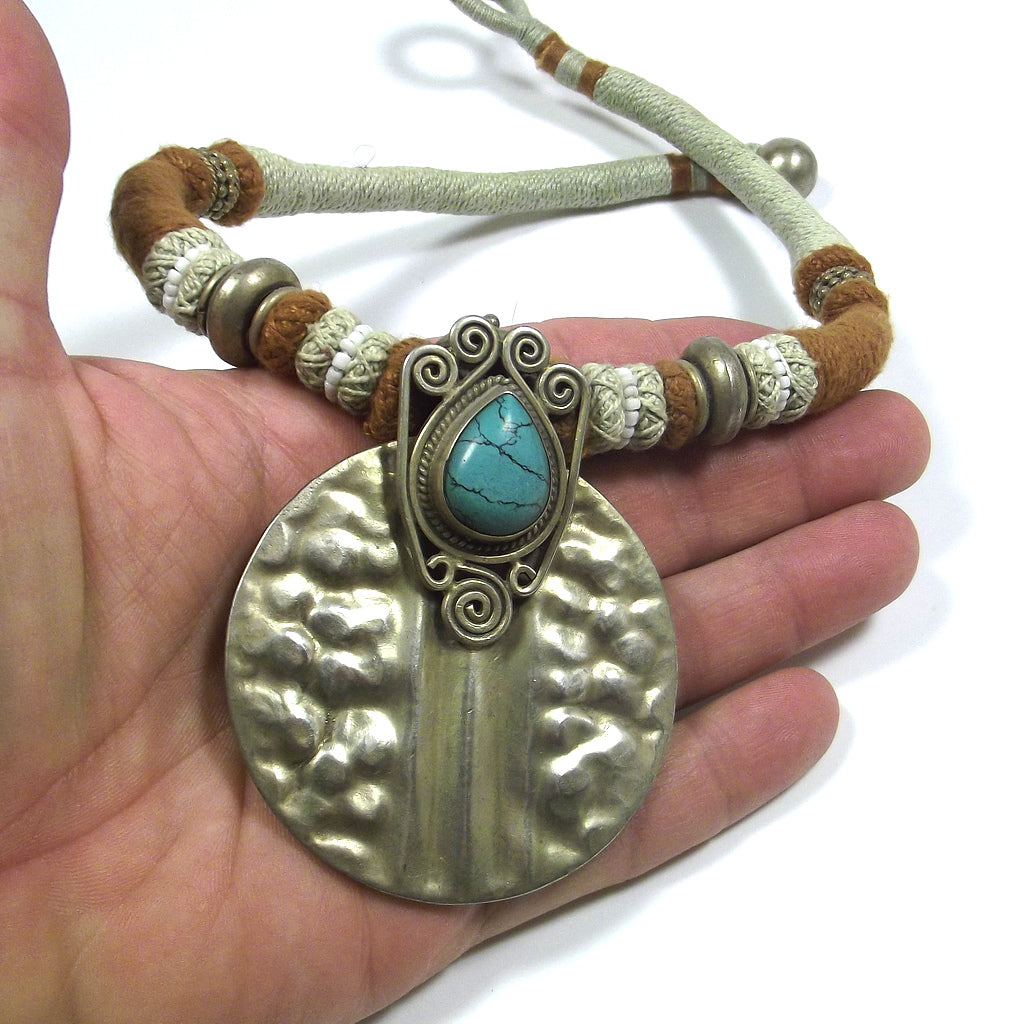 GIOIELLI | COLLANA etnica -  argento 925 con patina d'orata
