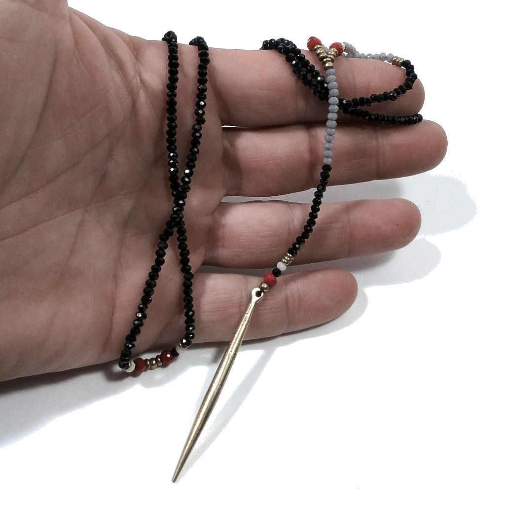 Collana lunga artigianale in ottone Collana ETNICA | COLLANE IN OTTONE