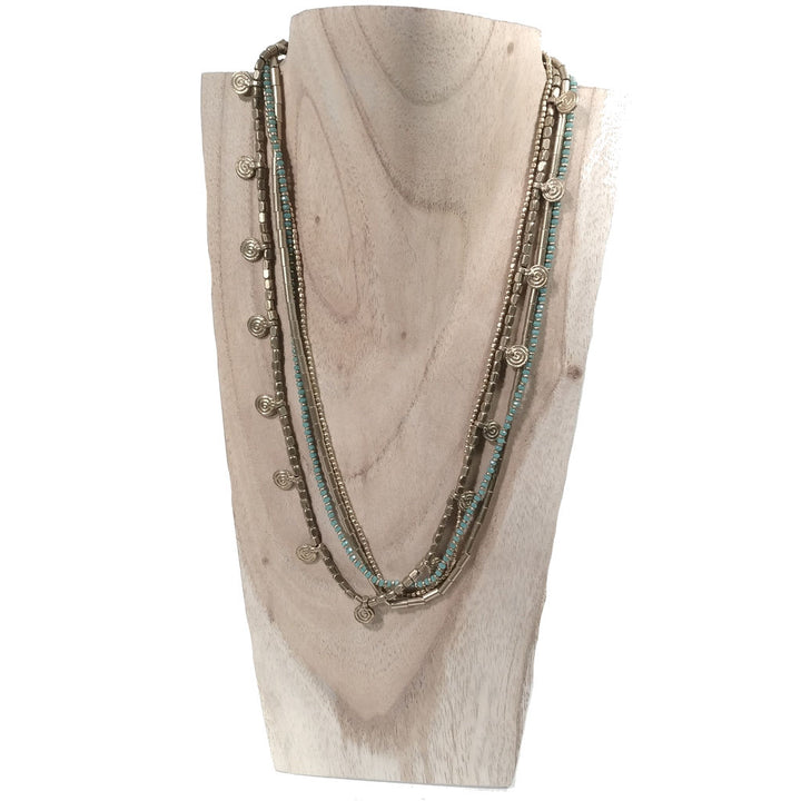 Handcrafted ethnic brass necklace - JESSORE