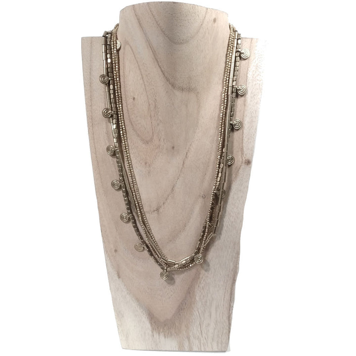 Handcrafted ethnic brass necklace - JESSORE