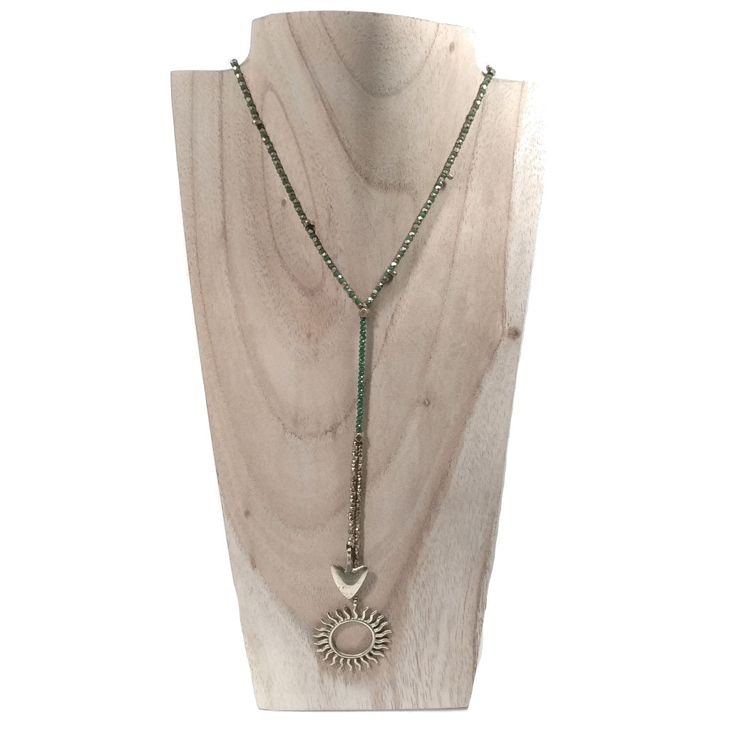 Long handcrafted brass necklace ETHNIC necklace | BRASS NECKLACES